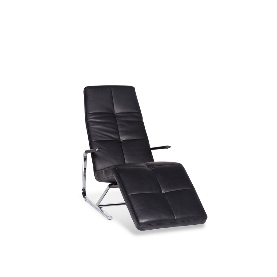 Ewald Schillig Vita Chaise longue design en cuir noir Fonction Relax #9175