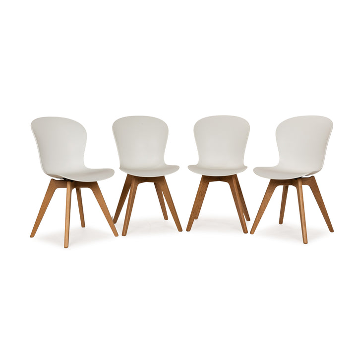 4er Garnitur BoConcept Adelaide Kunststoff Stuhl Weiß Esszimmer