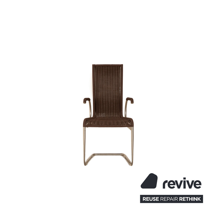 Set of 4 Tecta B25 wooden chairs brown