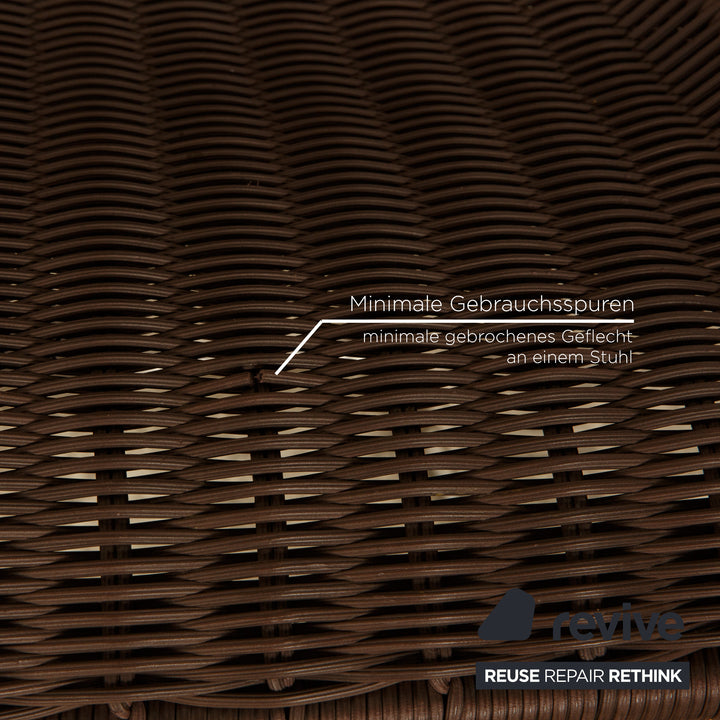 Set of 4 Tecta B25 wooden chairs brown