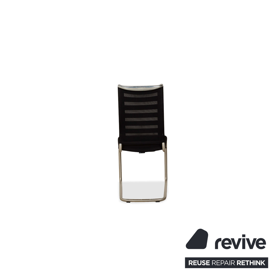 Set of 4 Venjakob Lilli fabric chairs in black