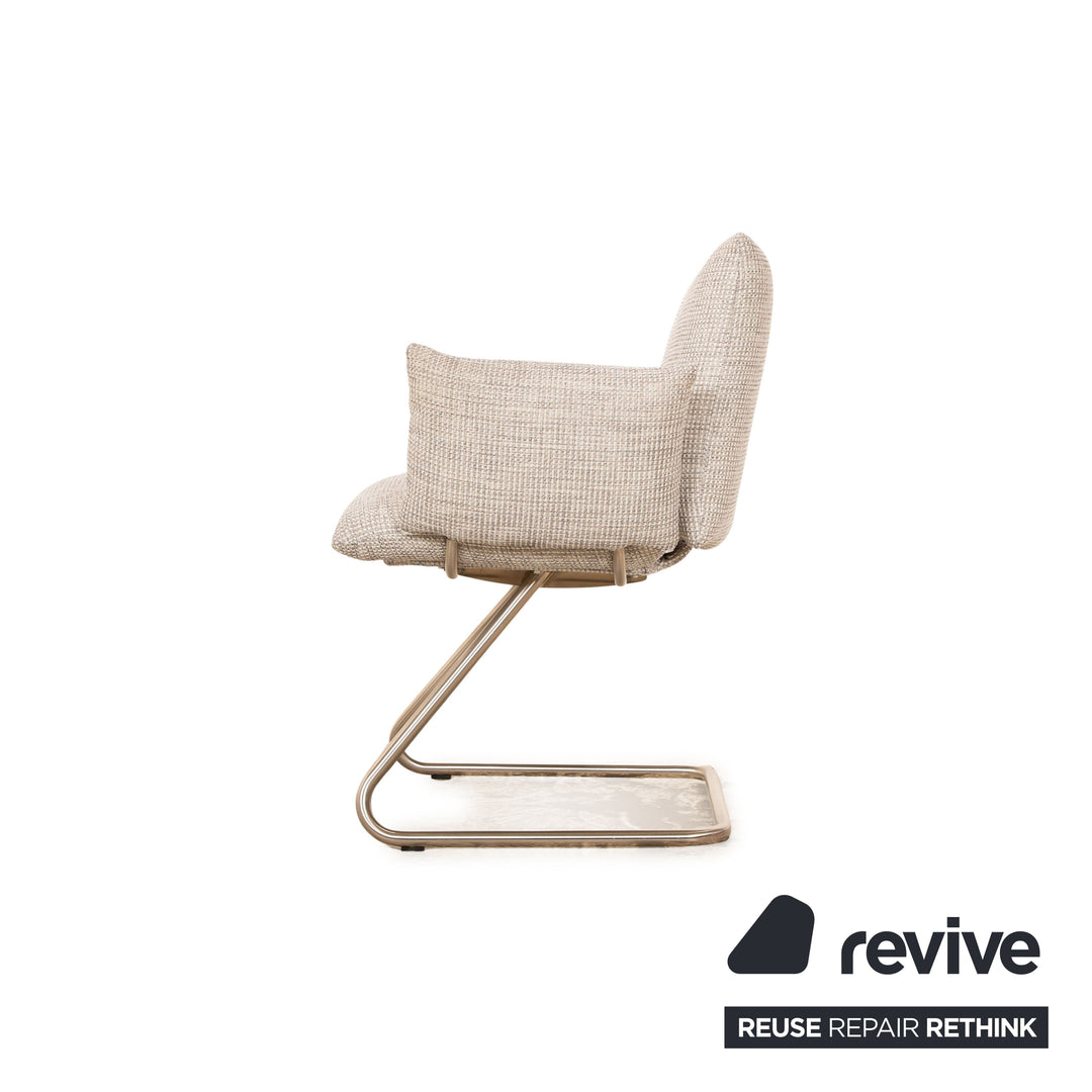 Set of 4 Venjakob Maika fabric chairs grey dining room
