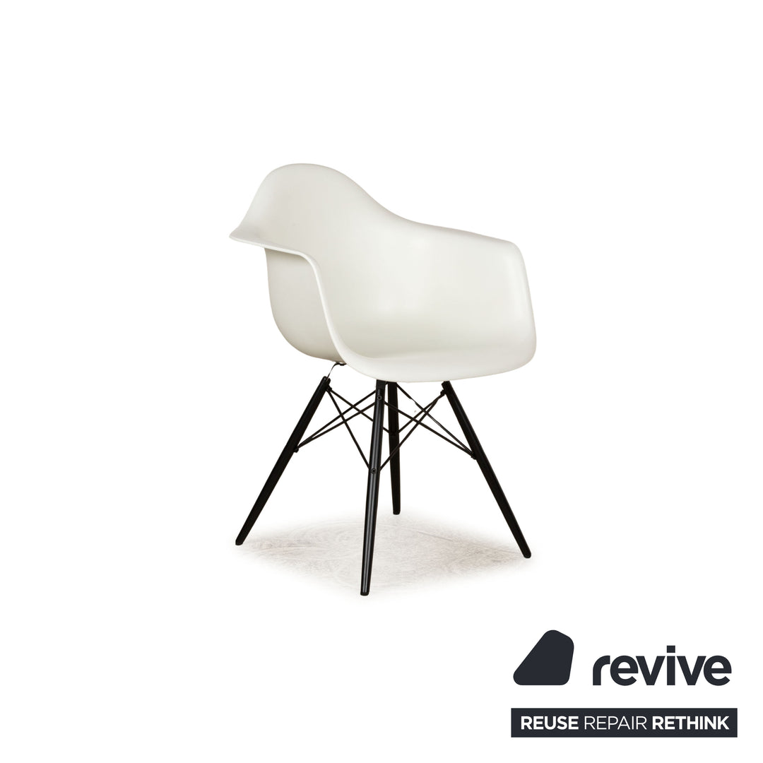 Lot de 4 chaises Vitra DAW DSW DRK-2 en plastique blanc gris jaune