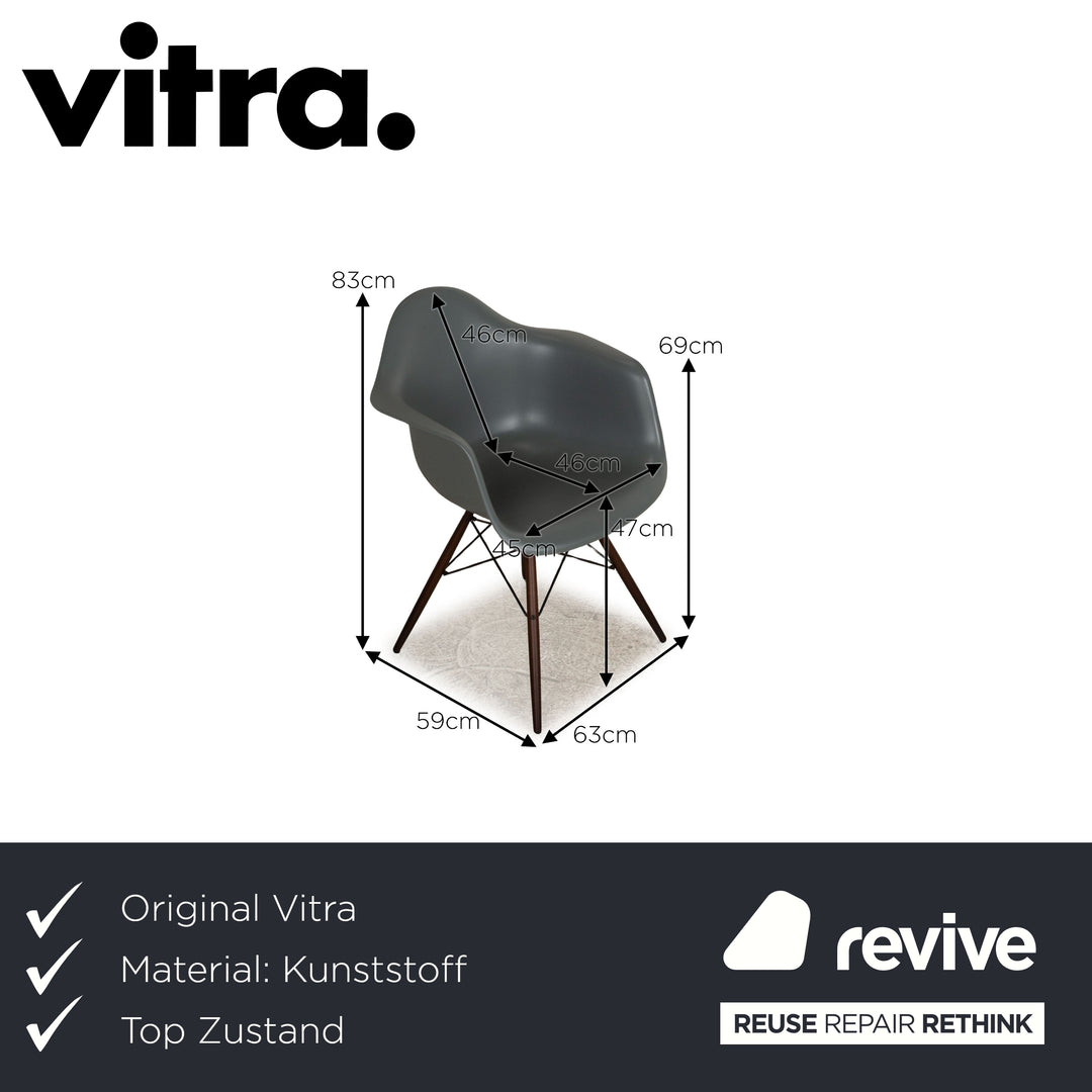 Lot de 4 chaises Vitra DAW DSW DRK-2 en plastique blanc gris jaune
