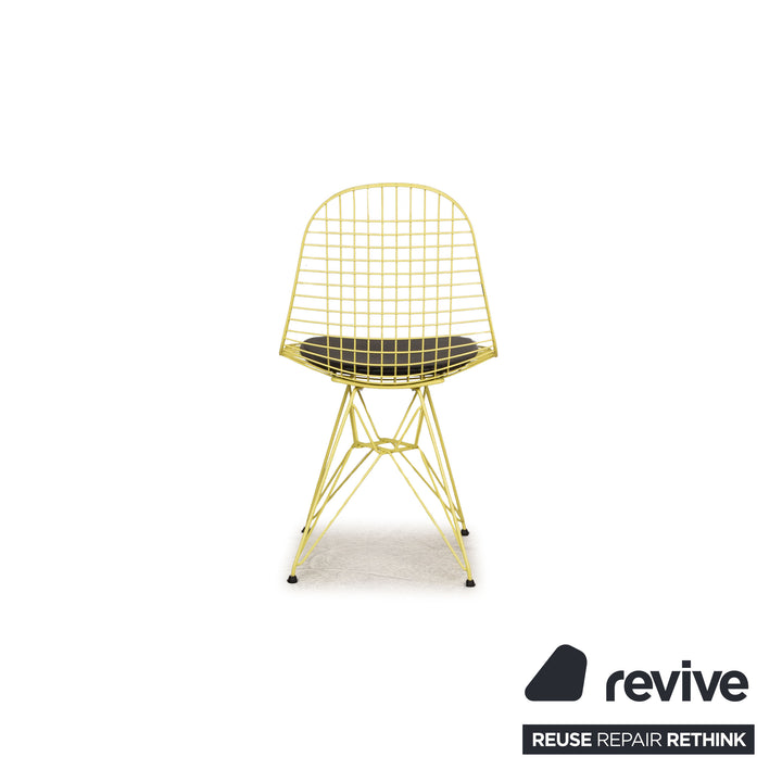 Lot de 4 chaises Vitra DAW DSW DRK-2 en plastique blanc gris jaune