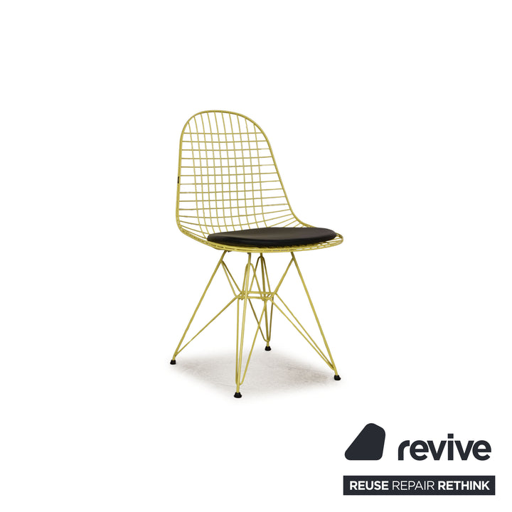 Lot de 4 chaises Vitra DAW DSW DRK-2 en plastique blanc gris jaune