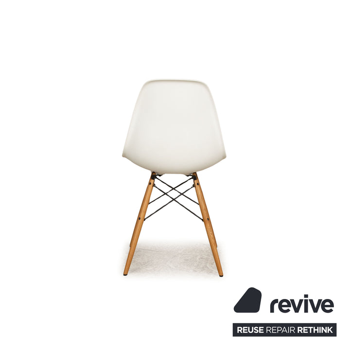Lot de 4 chaises Vitra DAW DSW DRK-2 en plastique blanc gris jaune