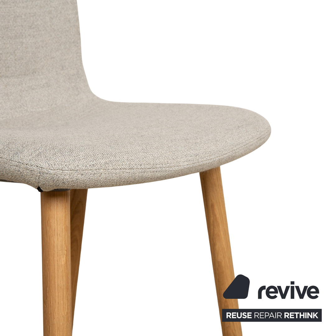 4er Garnitur Vitra Organic Conference DAX HAL Shell Stoff Stuhl Grün Grau