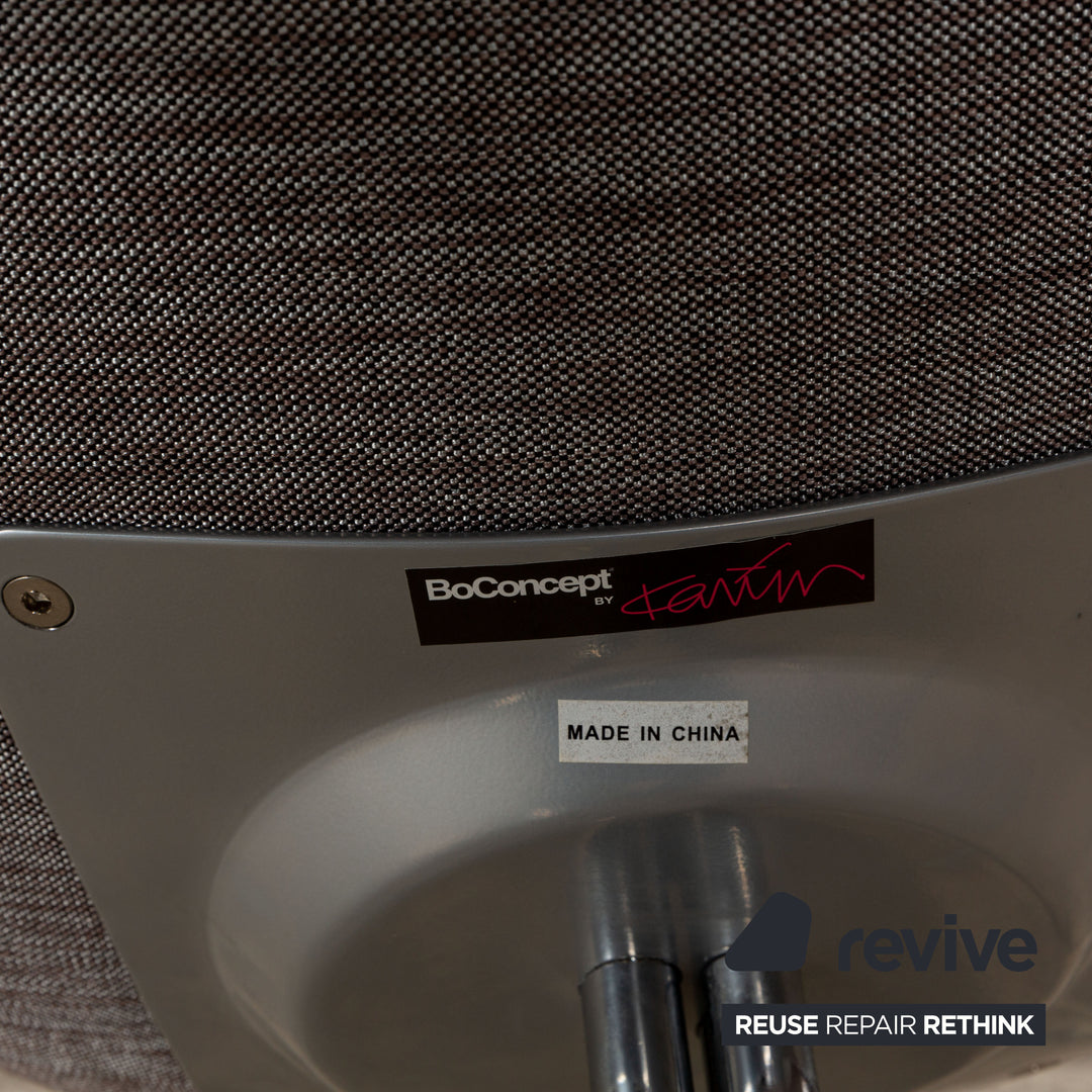 6er Garnitur BoConcept Ottawa Stoff Stuhl Grau Weiß