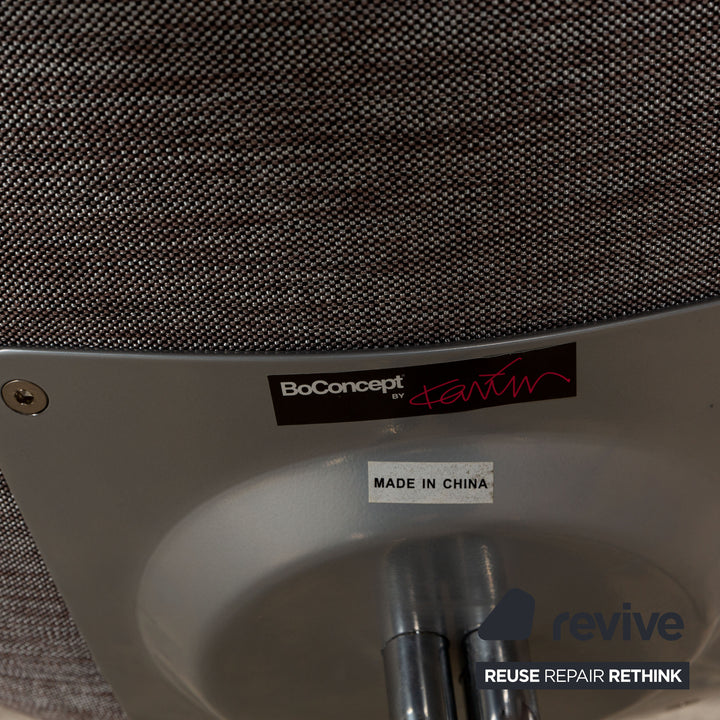6er Garnitur BoConcept Ottawa Stoff Stuhl Grau Weiß