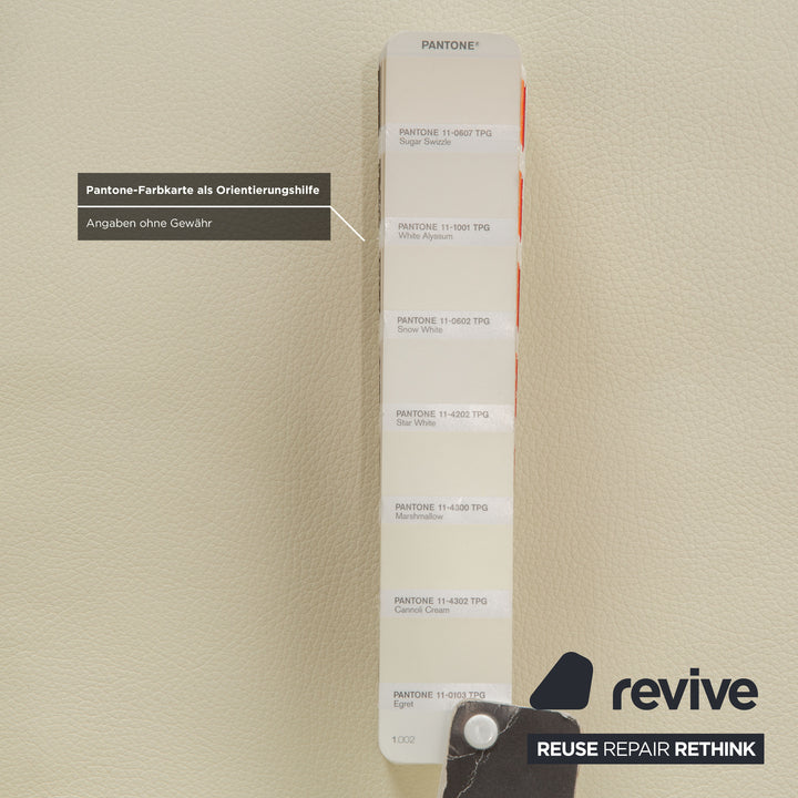 Set of 6 Cor Cordia leather chairs cream white Dura 178