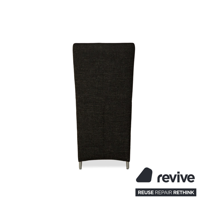 Rolf Benz 7400 fabric chair set of 6, anthracite, dark grey, dining room