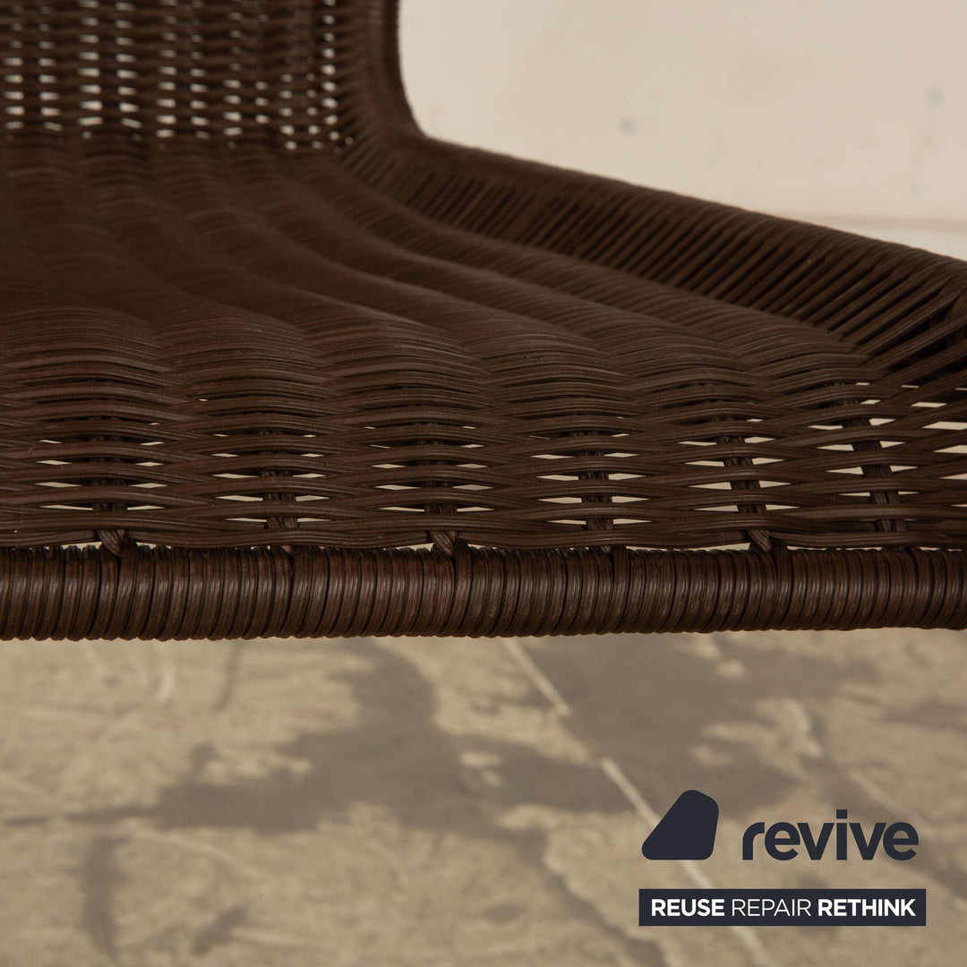 Set of 6 Tecta B25 wooden chairs brown dark brown dining room high back
