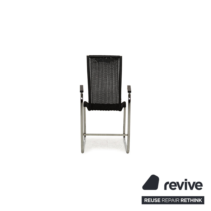 Set of 6 Tecta B25 wooden chairs black red