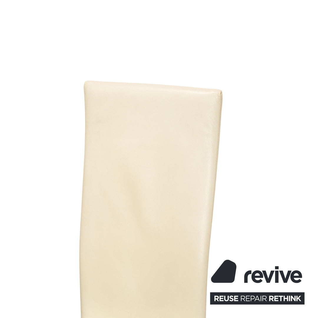 Lot de 6 chaises Tecta B25 en cuir crème