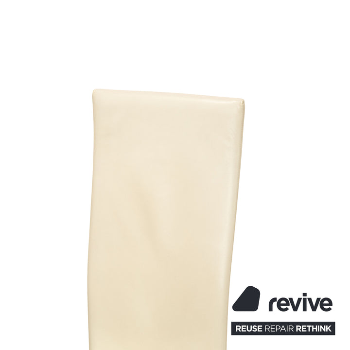 Lot de 6 chaises Tecta B25 en cuir crème