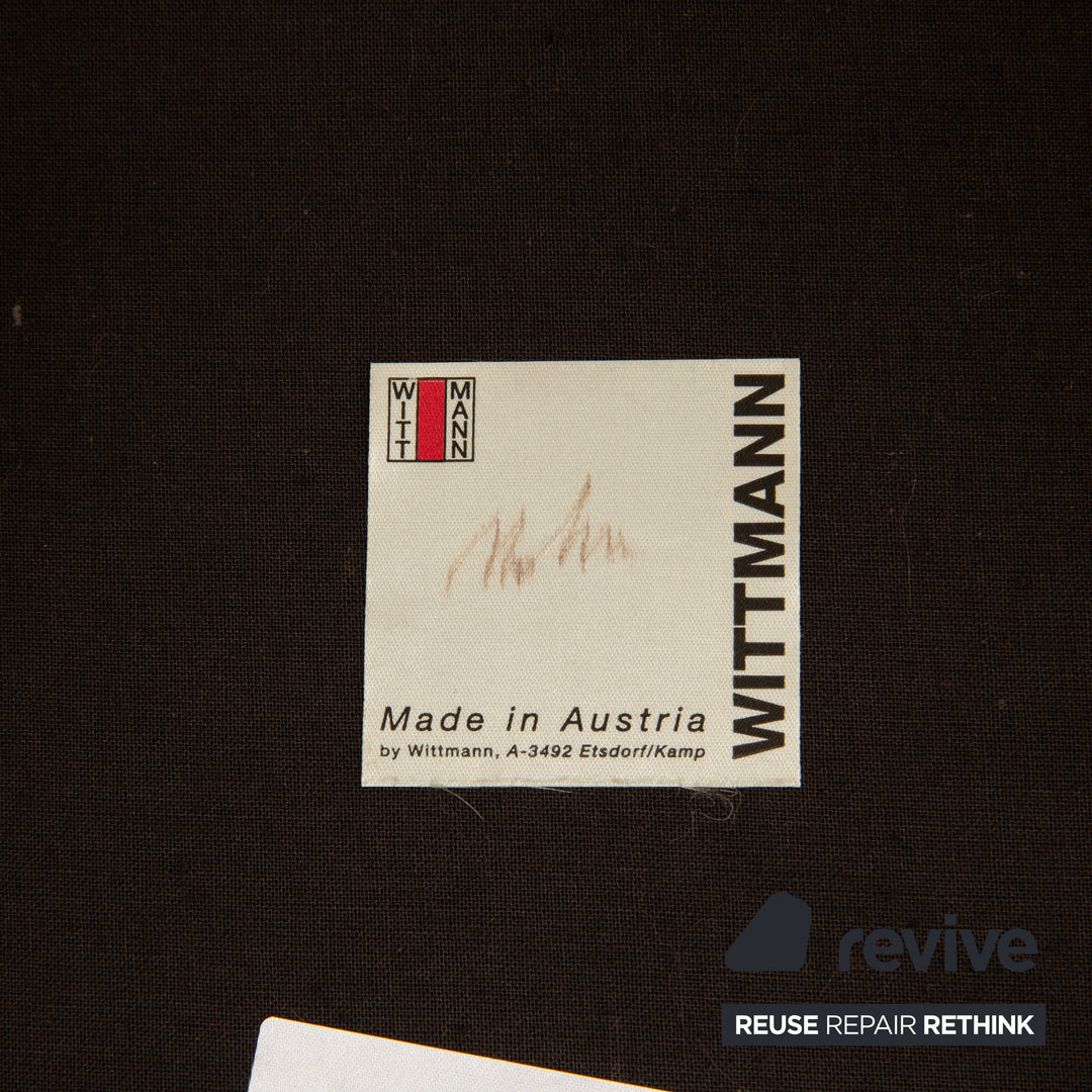 Set of 6 Wittmann Times leather chairs dark brown dining room