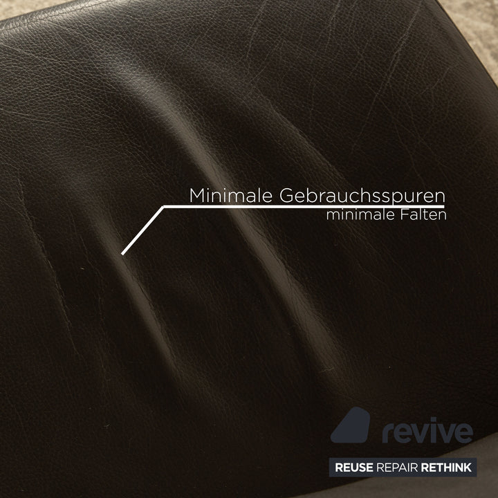 Set of 6 Wittmann Times leather chairs dark brown dining room