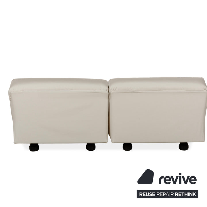 Canapé 2 places en tissu Cassina Fiandra blanc crème avec housse neuve