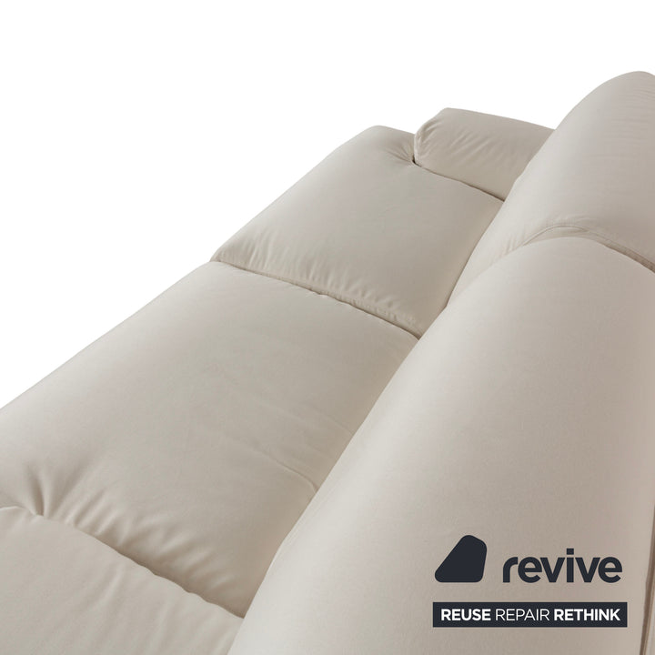 Canapé 2 places en tissu Cassina Fiandra blanc crème avec housse neuve