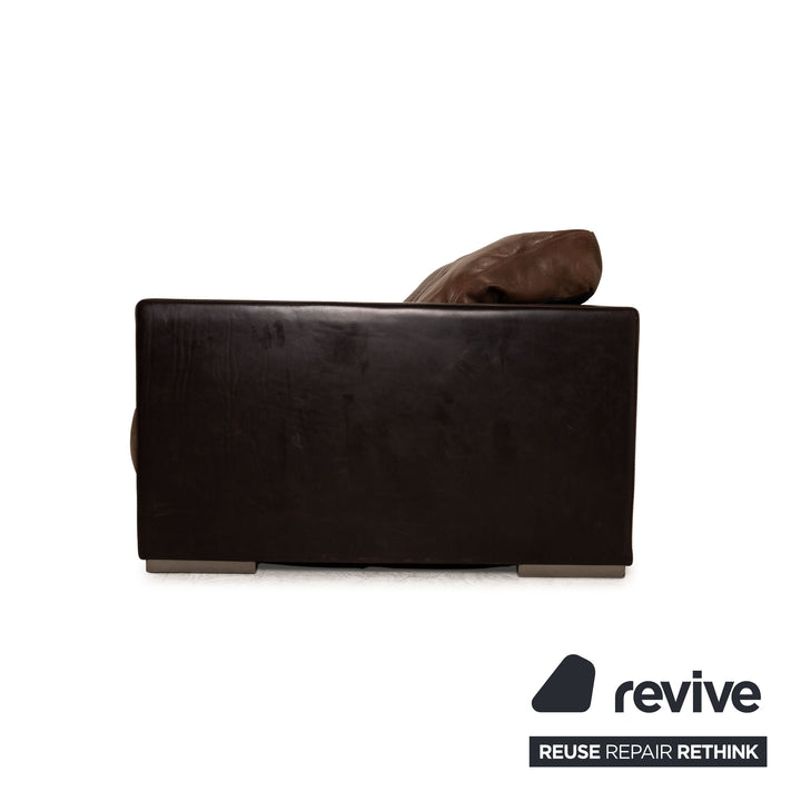 Baxter Budapest Canapé quatre places en cuir marron