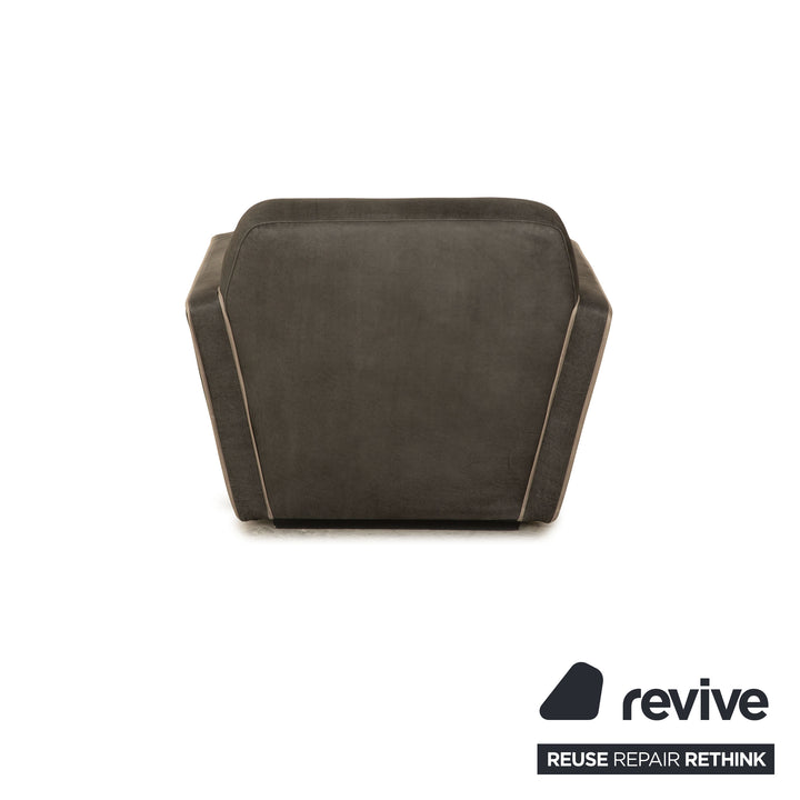 Baxter Capri Fauteuil en Cuir Gris