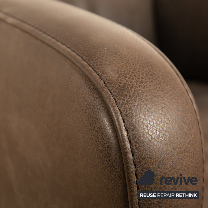 Baxter Charmine Longe Dormeuse Aniline Leather Lounger Brown