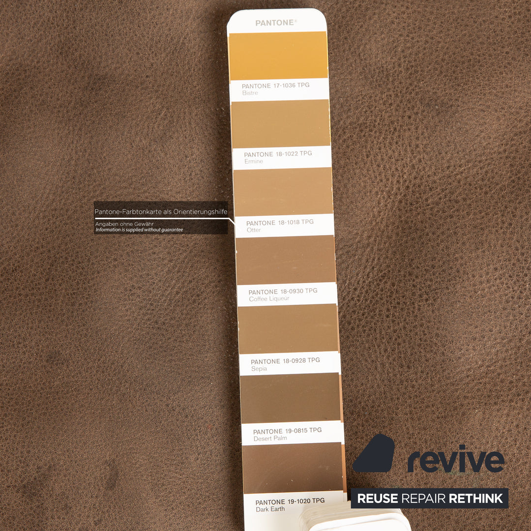 Baxter Charmine Longe Dormeuse Aniline Leather Lounger Brown