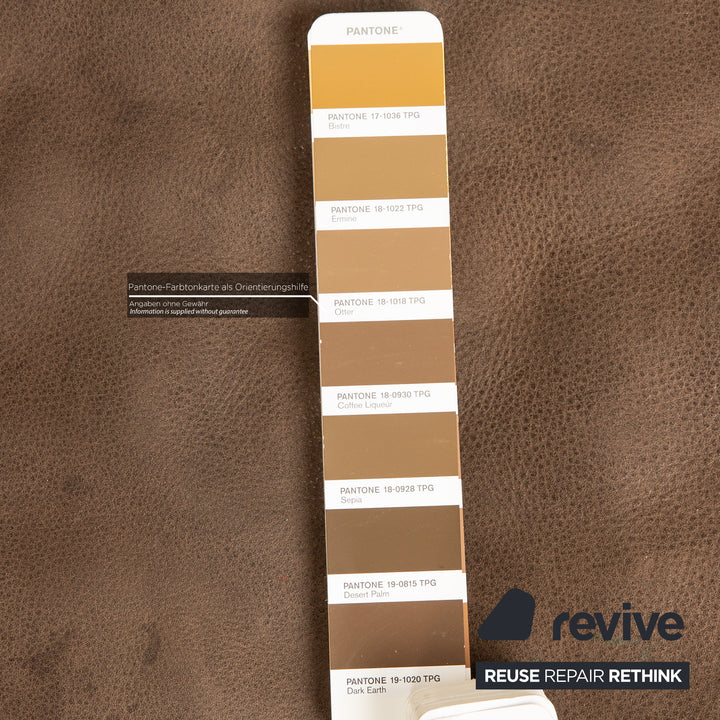 Baxter Charmine Longe Dormeuse Aniline Leather Lounger Brown