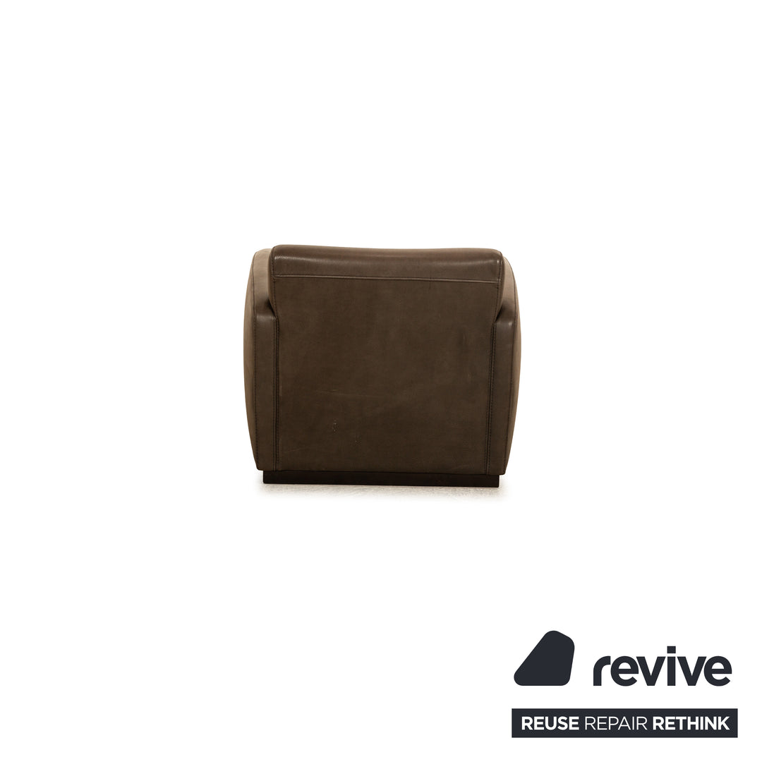 Baxter Charmine Longe Dormeuse Aniline Leather Lounger Brown
