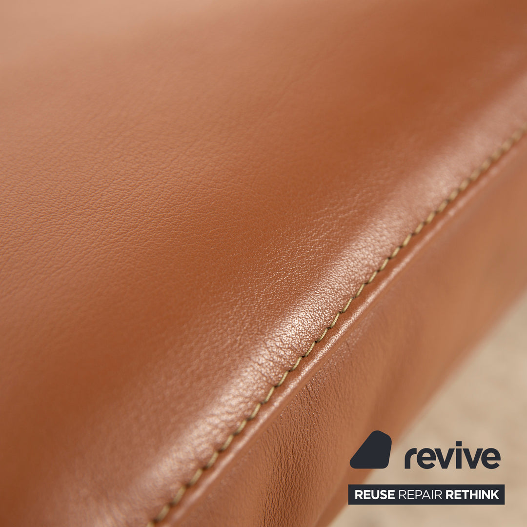 B&B Italia Alanda Leather Stool Brown