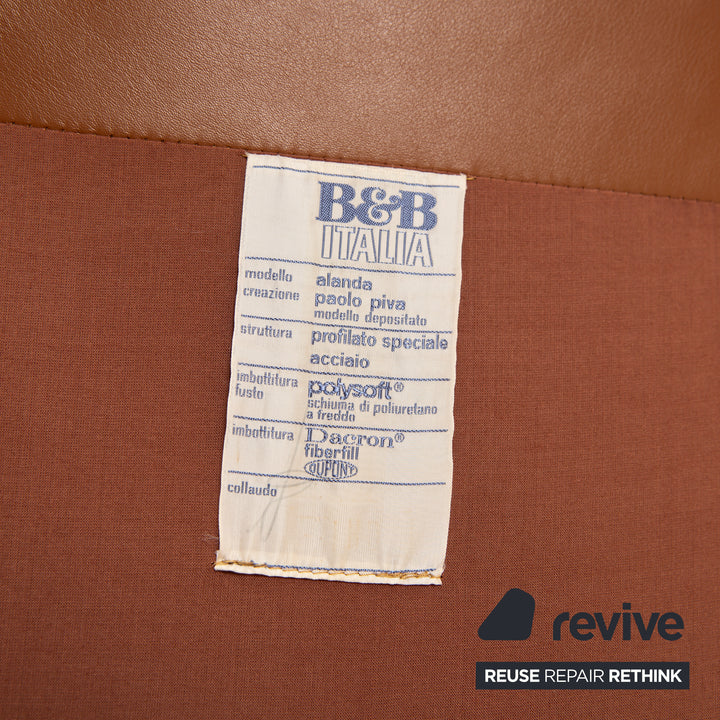 B&B Italia Alanda Leather Stool Brown