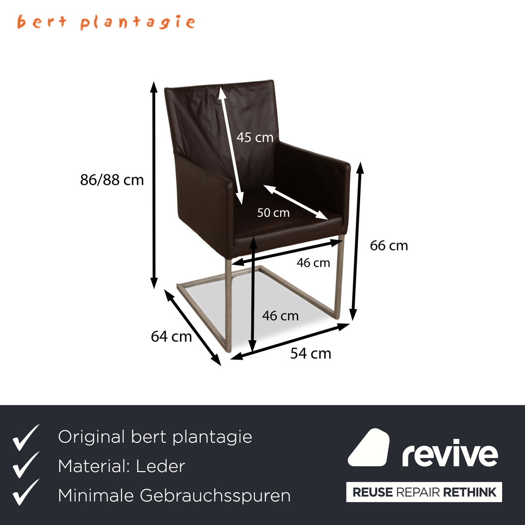 bert plantagie ARC-E chaise en cuir marron