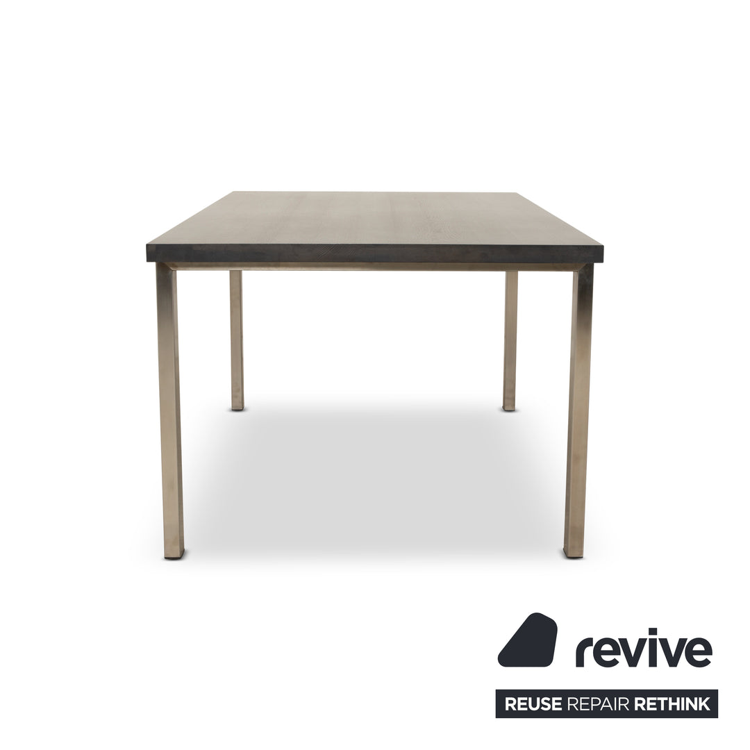 table à manger en bois bert plantagie marron foncé
