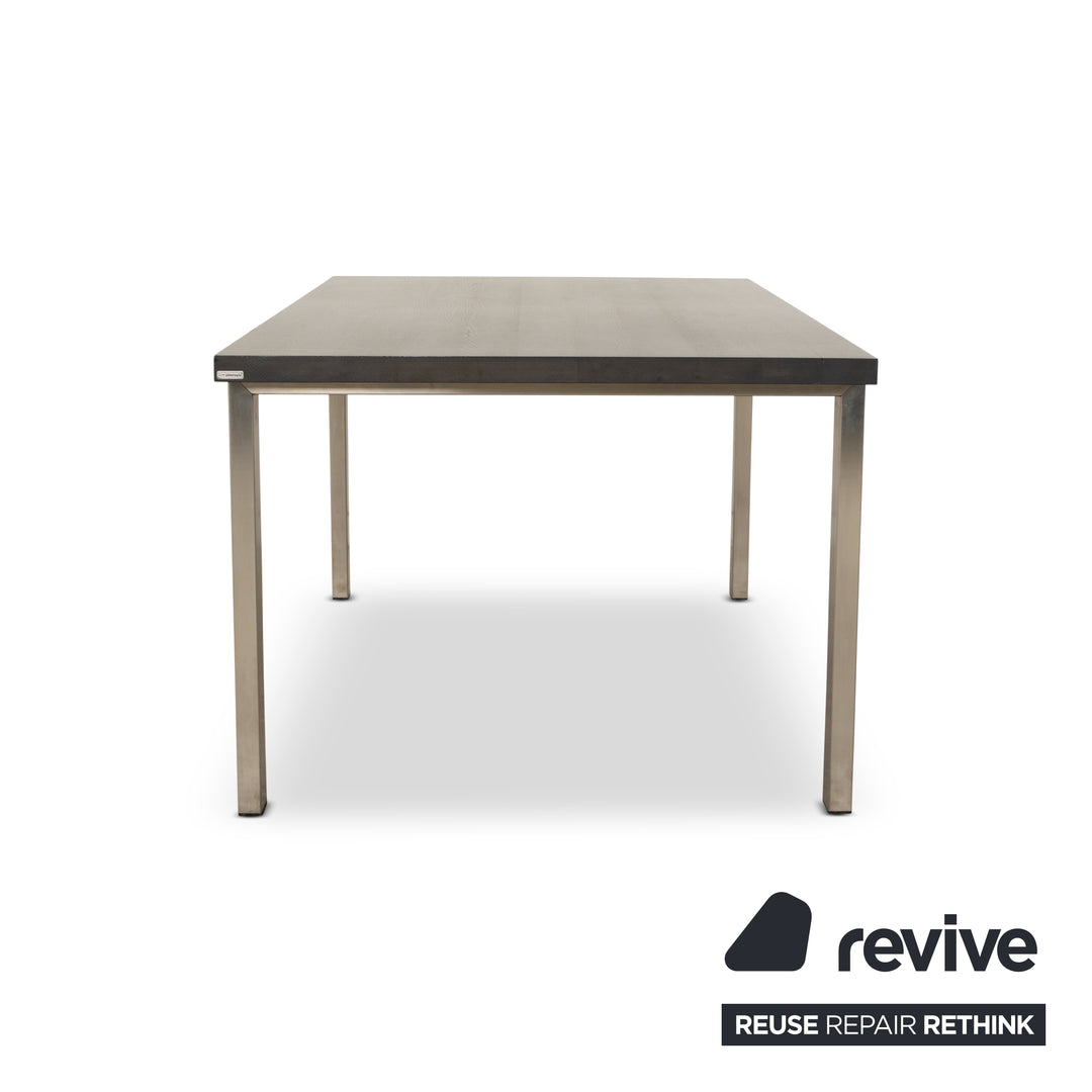 table à manger en bois bert plantagie marron foncé