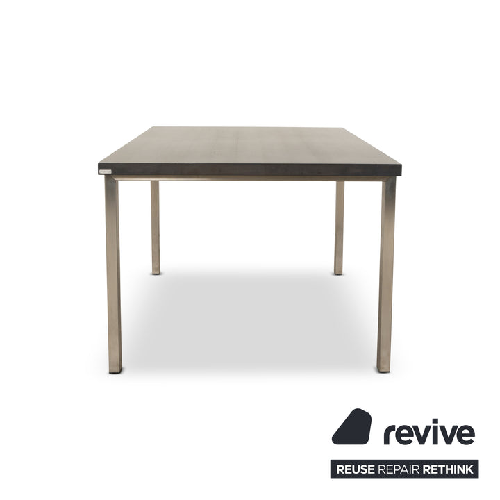 table à manger en bois bert plantagie marron foncé