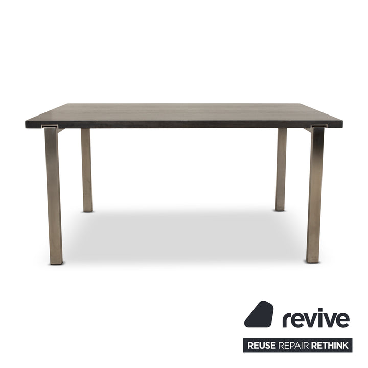 table à manger en bois bert plantagie marron foncé