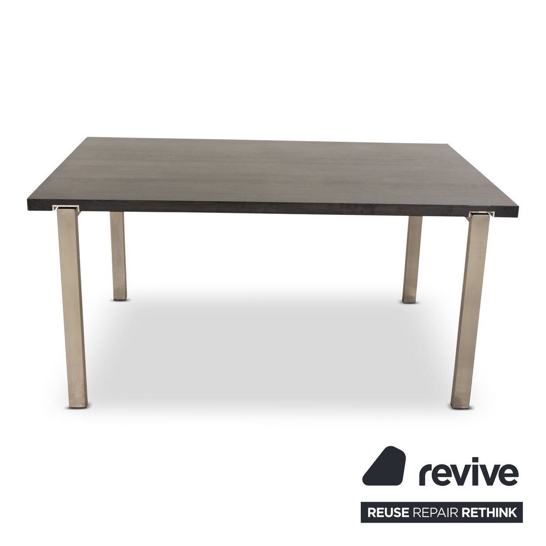 table à manger en bois bert plantagie marron foncé