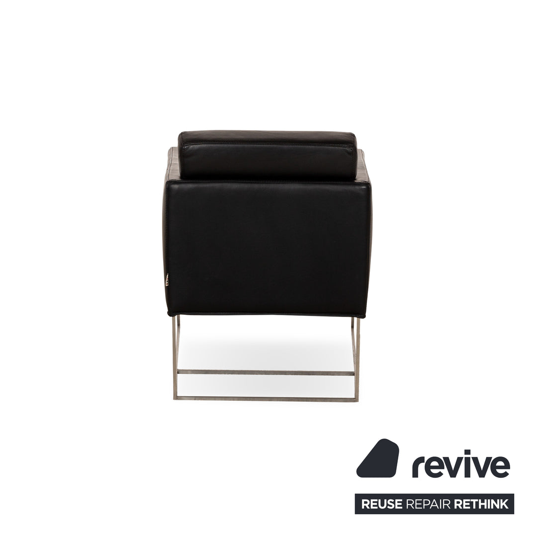 bert plantagie leather armchair set black