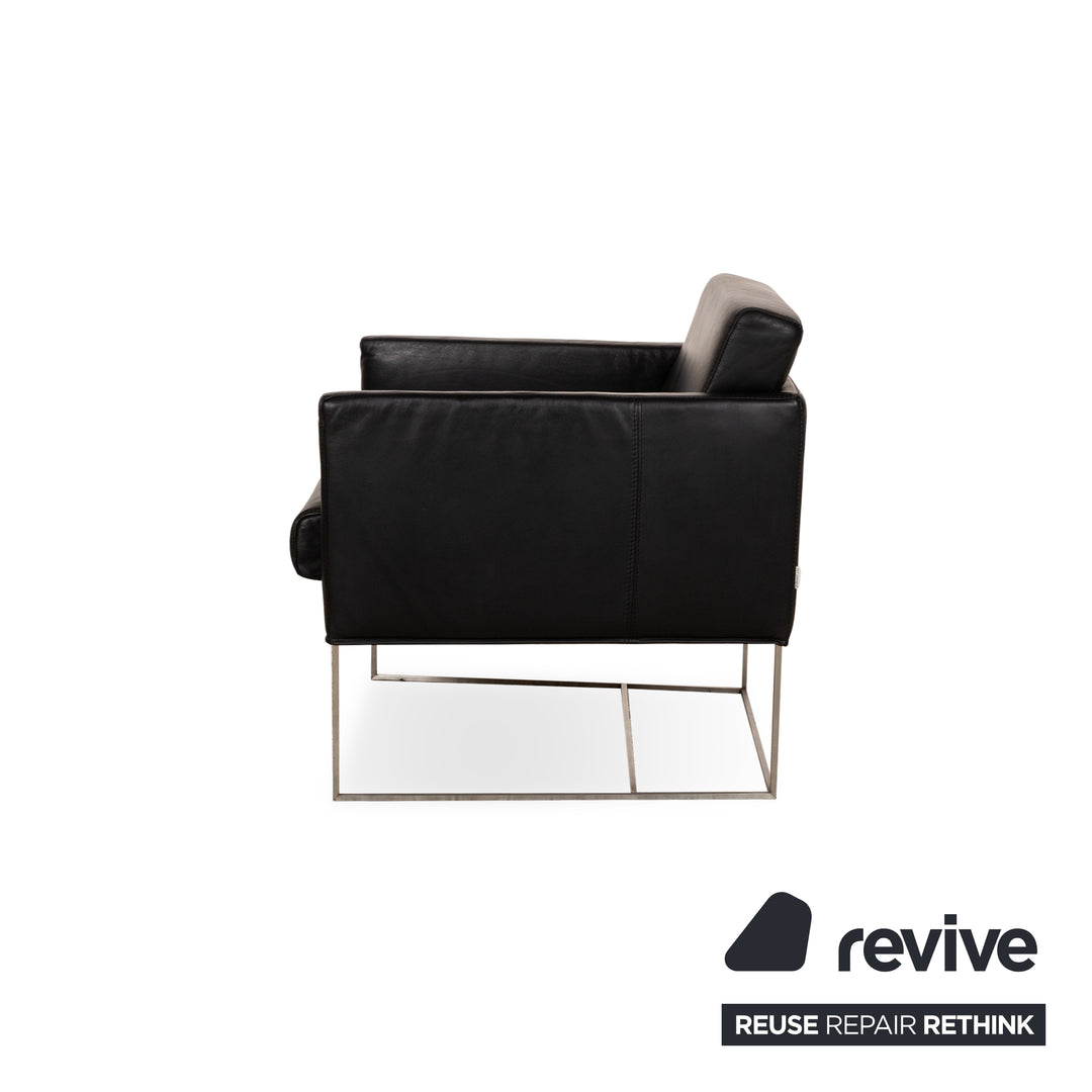 fauteuil en cuir bert plantagie noir