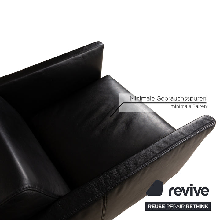 fauteuil en cuir bert plantagie noir