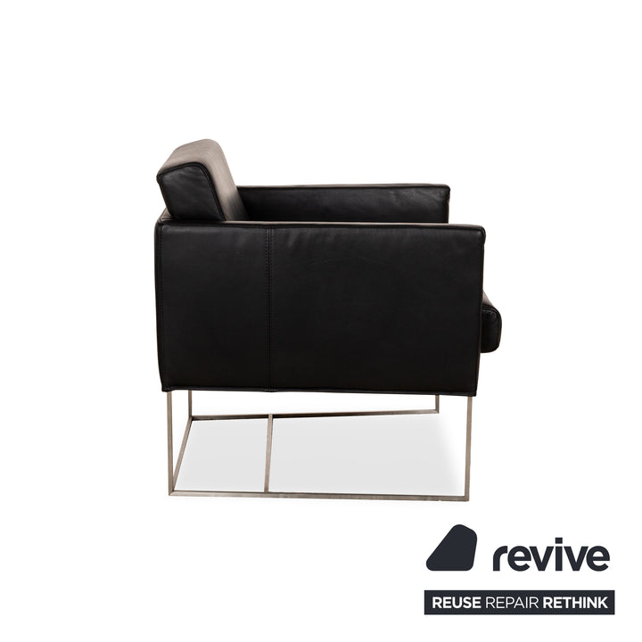 fauteuil en cuir bert plantagie noir