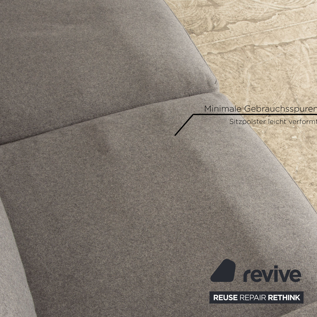 BoConcept Carlton Stoff Dreisitzer Grau Sofa Couch