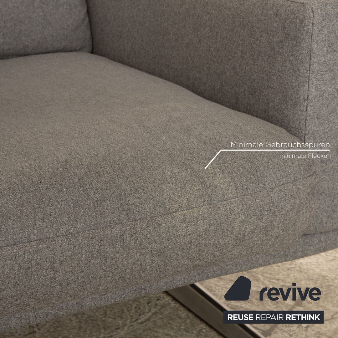 BoConcept Carlton Stoff Dreisitzer Grau Sofa Couch