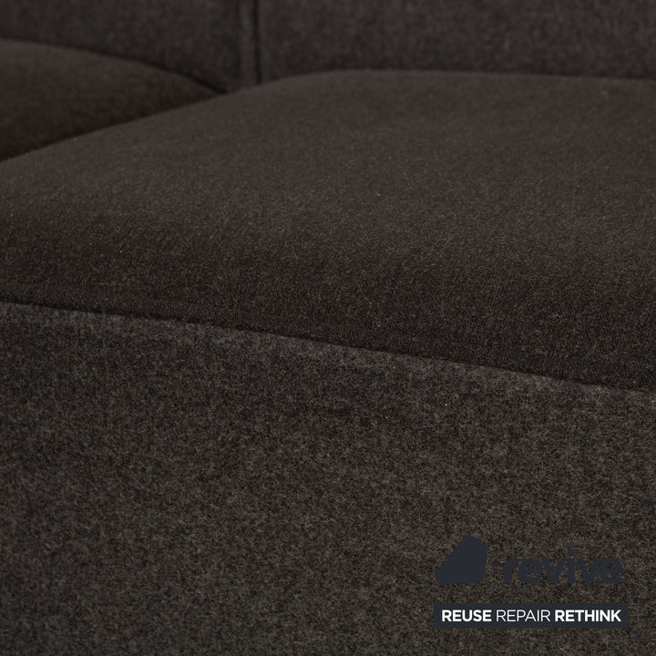 BoConcept Carmo Stoff Ecksofa Anthrazit Recamiere Rechts & Links Sofa Couch