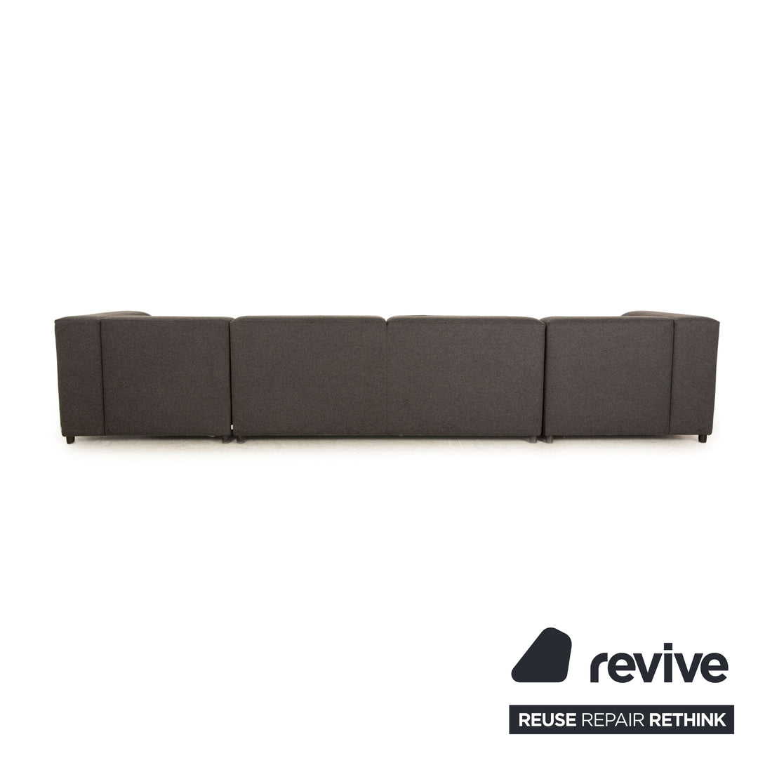 BoConcept Carmo Stoff Ecksofa Anthrazit Recamiere Rechts & Links Sofa Couch