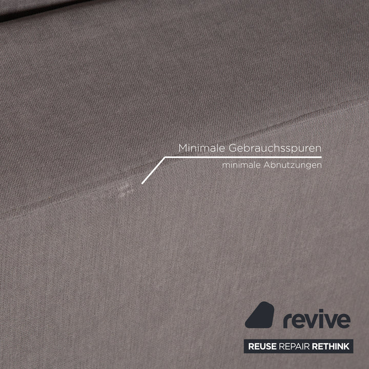 BoConcept Cenova Stoff Sofa Garnitur Grau Recamiere Links Ecksofa Hocker Couch