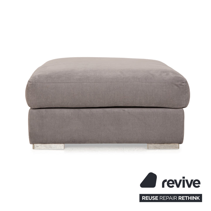 BoConcept Cenova Stoff Sofa Garnitur Grau Recamiere Links Ecksofa Hocker Couch