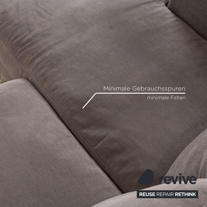 BoConcept Cenova Stoff Sofa Garnitur Grau Recamiere Links Ecksofa Hocker Couch