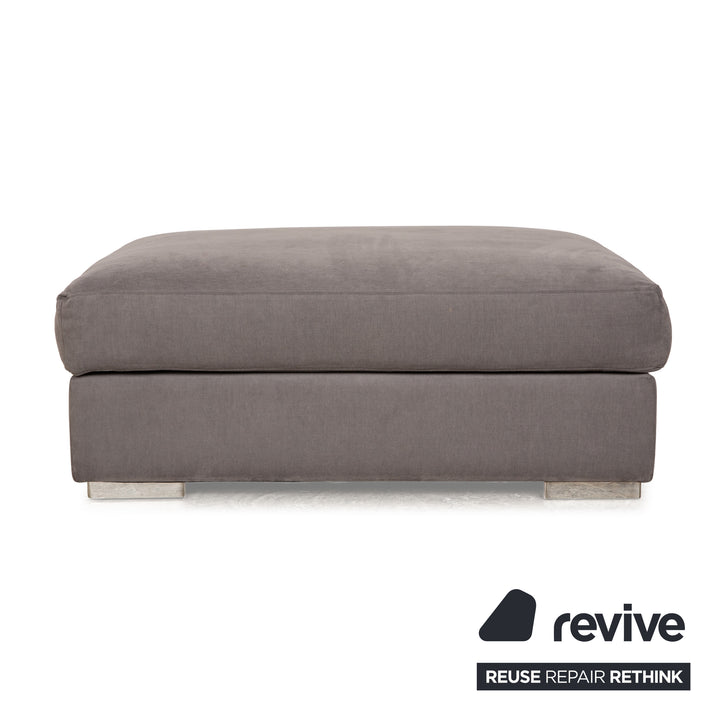 BoConcept Cenova Stoff Sofa Garnitur Grau Recamiere Links Ecksofa Hocker Couch